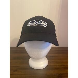 Black Seattle Seahawks Adjustable Baseball Hat